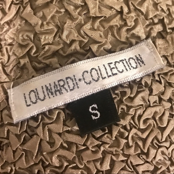 LOUNARDI COLLECTION CRINKLE TAUPE TANK TOP - Picture 5 of 5